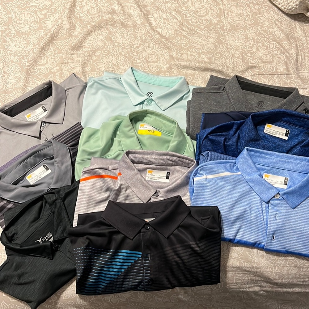 Size large Men’s polo shirts